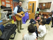 Teaching Artist Serge with Moffet choir class