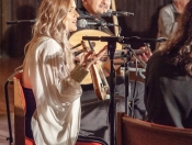 Close up of Aslihan Erkisi singing