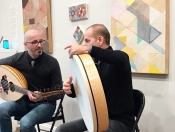 Instructors and Master Musicians Hafez Kotain and Issam Rafea treat the public and workshop participants to a recital on Sunda