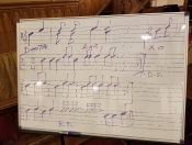 Music notes for Community Percussion Ensemble